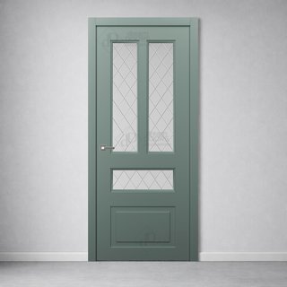 Межкомнатная дверь АН19 (гравировка РОМБ) снаружи