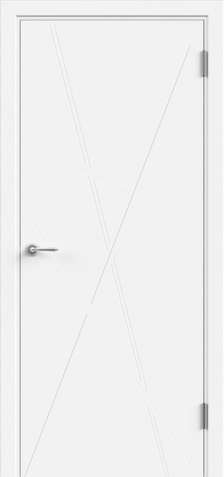 Межкомнатная дверь Геометрия 4 эмаль белая из коллекции Velldoris