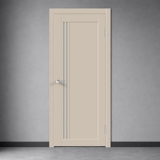 Межкомнатная дверь Икс Лайн 8 Кварцит со стеклом снаружи