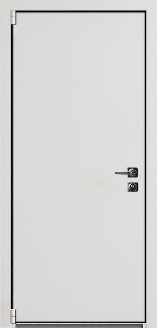 Входная дверь Термо Basic White снаружи