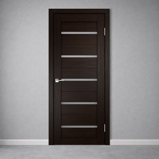 Межкомнатная дверь Дуплекс 1 Венге со стеклом снаружи