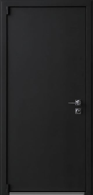 Входная дверь Термо Basic Black снаружи