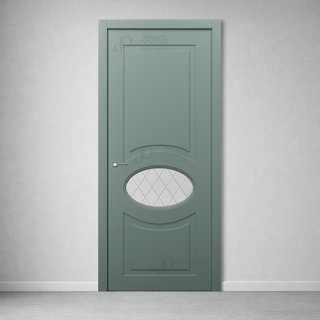 Межкомнатная дверь АН15-3 (гравировка РОМБ) снаружи