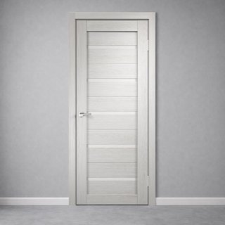 Межкомнатная дверь Дуплекс Дуб белый снаружи