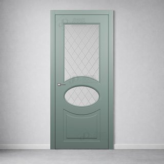 Межкомнатная дверь АН15 (гравировка РОМБ) снаружи