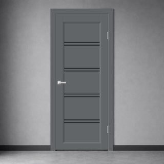 Межкомнатная дверь Стиль 4 Вулкан со стеклом снаружи