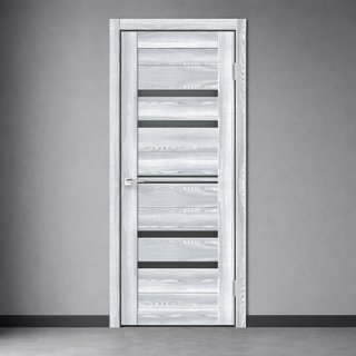 Межкомнатная дверь Икс Лайн 6 Клён Айс со стеклом снаружи