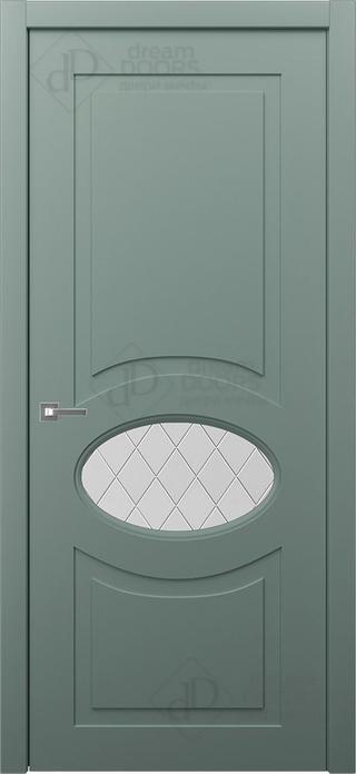 Межкомнатная дверь AN15-3 (гравировка РОМБ) снаружи