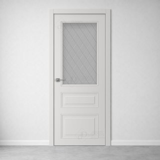 Межкомнатная дверь АН+ 8-2 (гравировка РОМБ) снаружи
