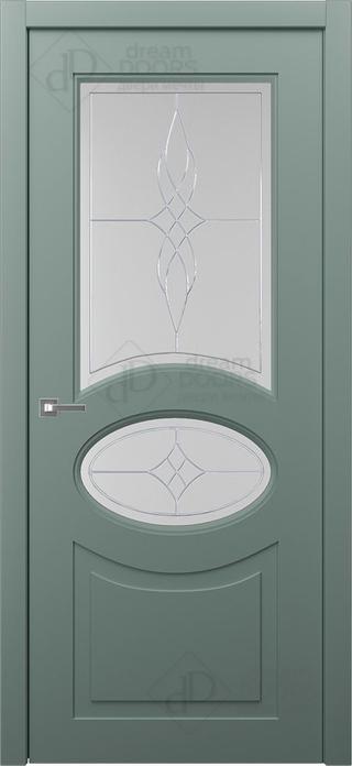 Межкомнатная дверь AN15 (гравировка BENT) снаружи