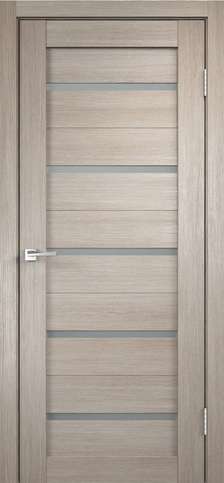 Межкомнатная дверь Дуплекс 1 Капучино со стеклом из коллекции Velldoris 2