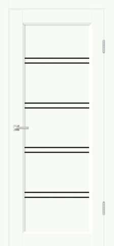 Межкомнатная дверь Стиль 4 Белый опал со стеклом из коллекции Velldoris 2