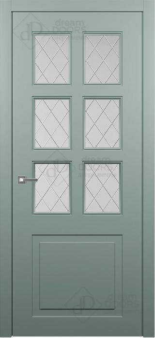 Межкомнатная дверь AN17 (гравировка РОМБ) снаружи