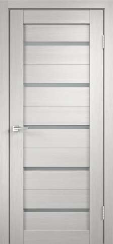 Межкомнатная дверь Дуплекс 1 Дуб белый со стеклом из коллекции Velldoris 2