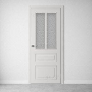 Межкомнатная дверь АН+ 19-2 (гравировка РОМБ) снаружи