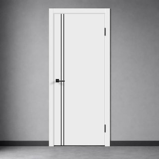 Межкомнатная дверь Флэт M2 Эмаль белая снаружи