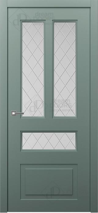 Межкомнатная дверь AN19 (гравировка РОМБ) снаружи