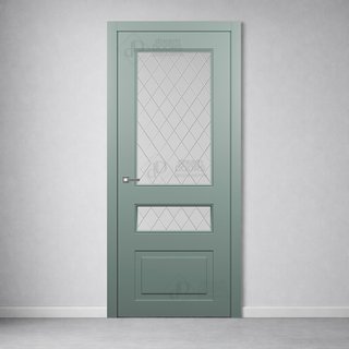 Межкомнатная дверь АН8 (гравировка РОМБ) снаружи