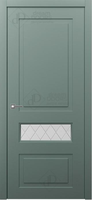 Межкомнатная дверь AN8-3 (гравировка РОМБ) снаружи