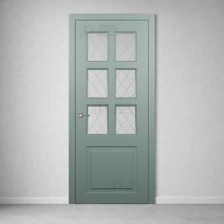 Межкомнатная дверь АН17 (гравировка РОМБ) снаружи