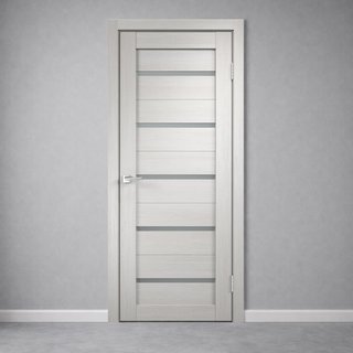 Межкомнатная дверь Дуплекс 1 Дуб белый со стеклом снаружи