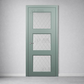 Межкомнатная дверь АН10 (гравировка РОМБ) снаружи