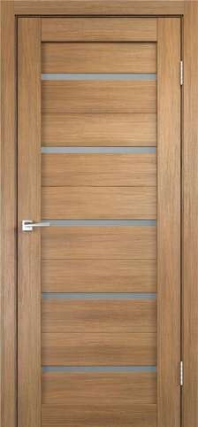 Межкомнатная дверь Дуплекс 1 Дуб золотой со стеклом из коллекции Velldoris 2