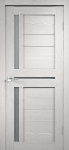 Межкомнатная дверь Дуплекс 3 Дуб белый со стеклом из коллекции Velldoris 2