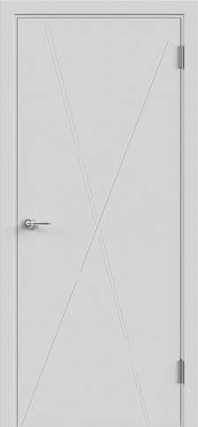 Межкомнатная дверь Геометрия 4 эмаль светло-серая из коллекции Velldoris