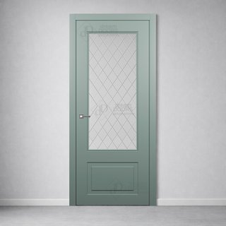 Межкомнатная дверь АН6 (гравировка РОМБ) снаружи