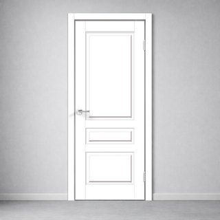 Межкомнатная дверь Вилла 3P Белый эмалит снаружи