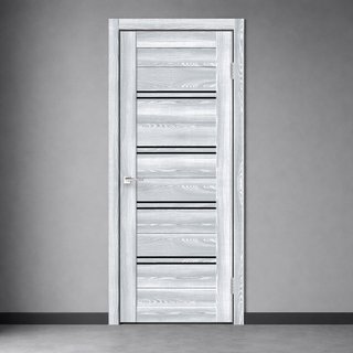 Межкомнатная дверь Икс Лайн 4 Клён Айс со стеклом снаружи