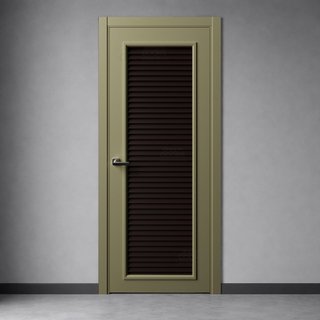 Межкомнатная дверь Жалюзийная 1 (двухцветная) снаружи