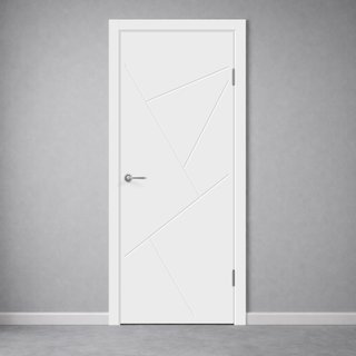 Межкомнатная дверь Флэт S Эмаль белая снаружи