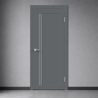 Межкомнатная дверь Икс Лайн 8 Вулкан со стеклом снаружи